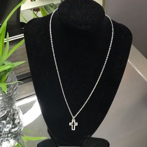 Silver cross necklace